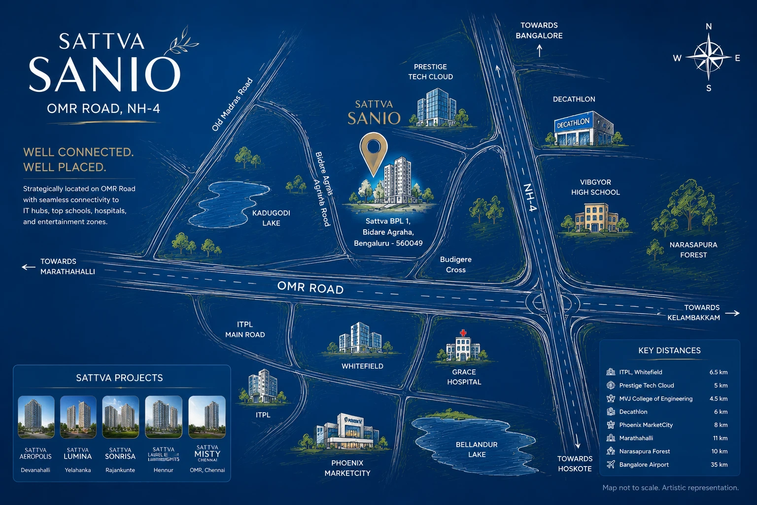 Sattva Sanio Location Map